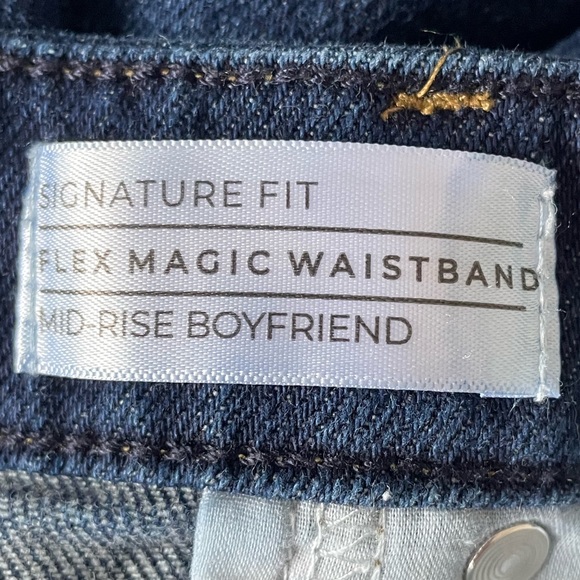 Lane Bryant Flex Magic Waistband Blue Mid Rise Boyfriend - Picture 8 of 13
